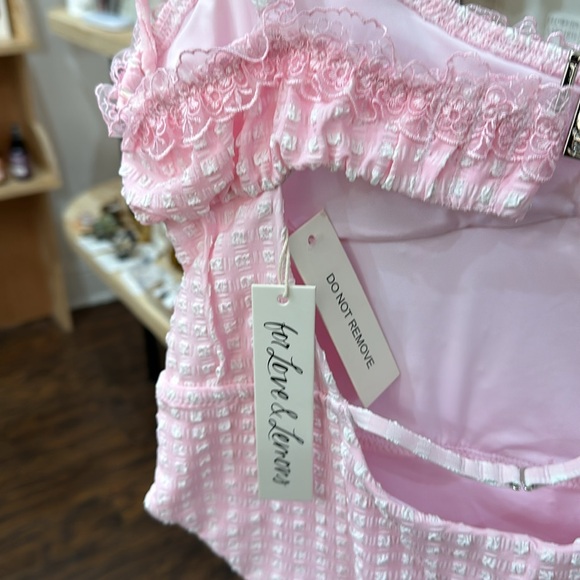 For Love and Lemons one piece swimsuit Haiden Gingham - Picture 3 of 4